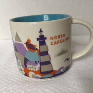 Starbucks Coffee Cup, North Carolina, You Are Here Collection, 14 fl ox/414 ml